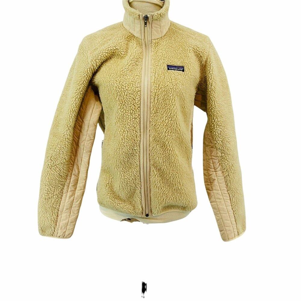 Patagonia Synchilla High Pile Full Zip Fleece Cream Jacket Medium